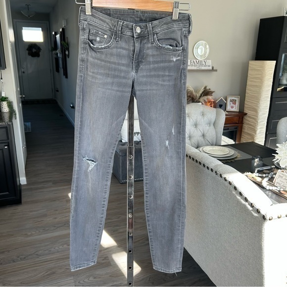 H&M Denim - 💋H&M &Denim super skinny distressed gray wash jeans 👖 denim 25/30